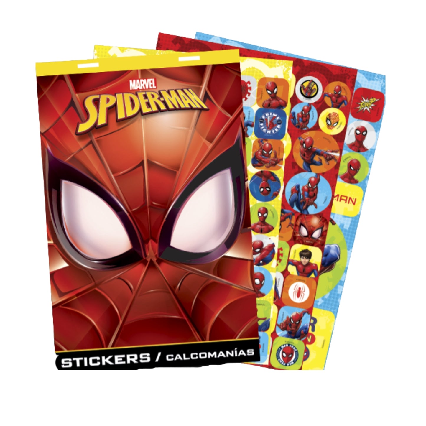 N-GPM-12548 152-659 BLOCK DE STICKERS MARVEL SPIDER-MAN CLASICO CON 1 PZ O CAJA CON 12 PZS
