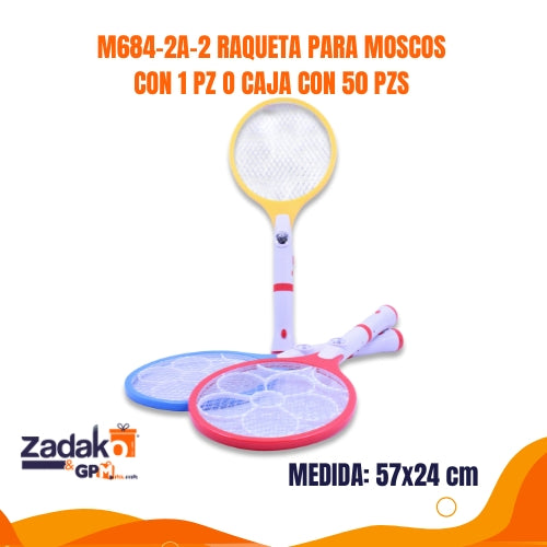 M684-2A-2 RAQUETA PARA MOSCOS CON 1 PZ O CAJA CON 50 PZS