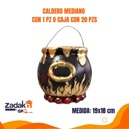 CALDERO MEDIANO CON 1 PZ O CAJA CON 20 PZS