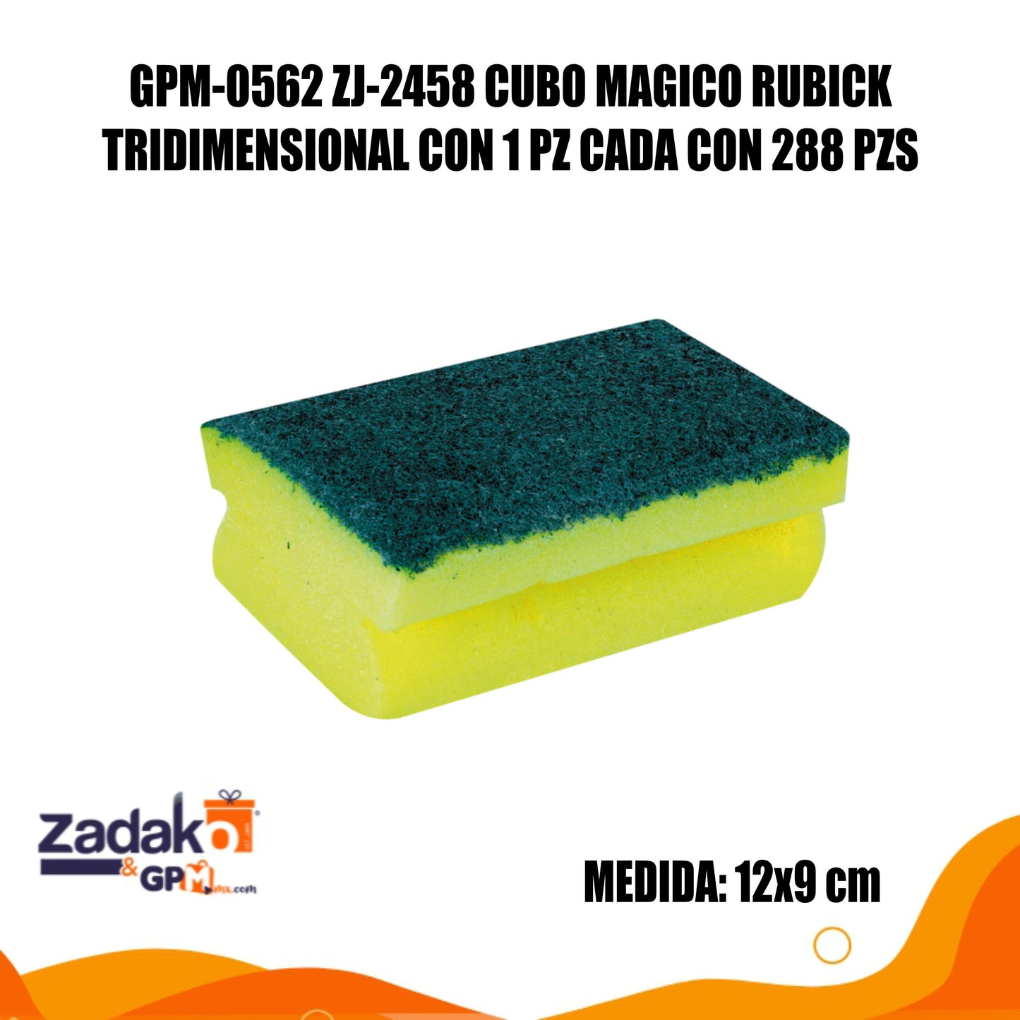 N-GPM-12824 PT104200 FIBRA ESPONJA COCINA SALVAUÑAS CON 1 PZ O CAJA CON 100 PZS