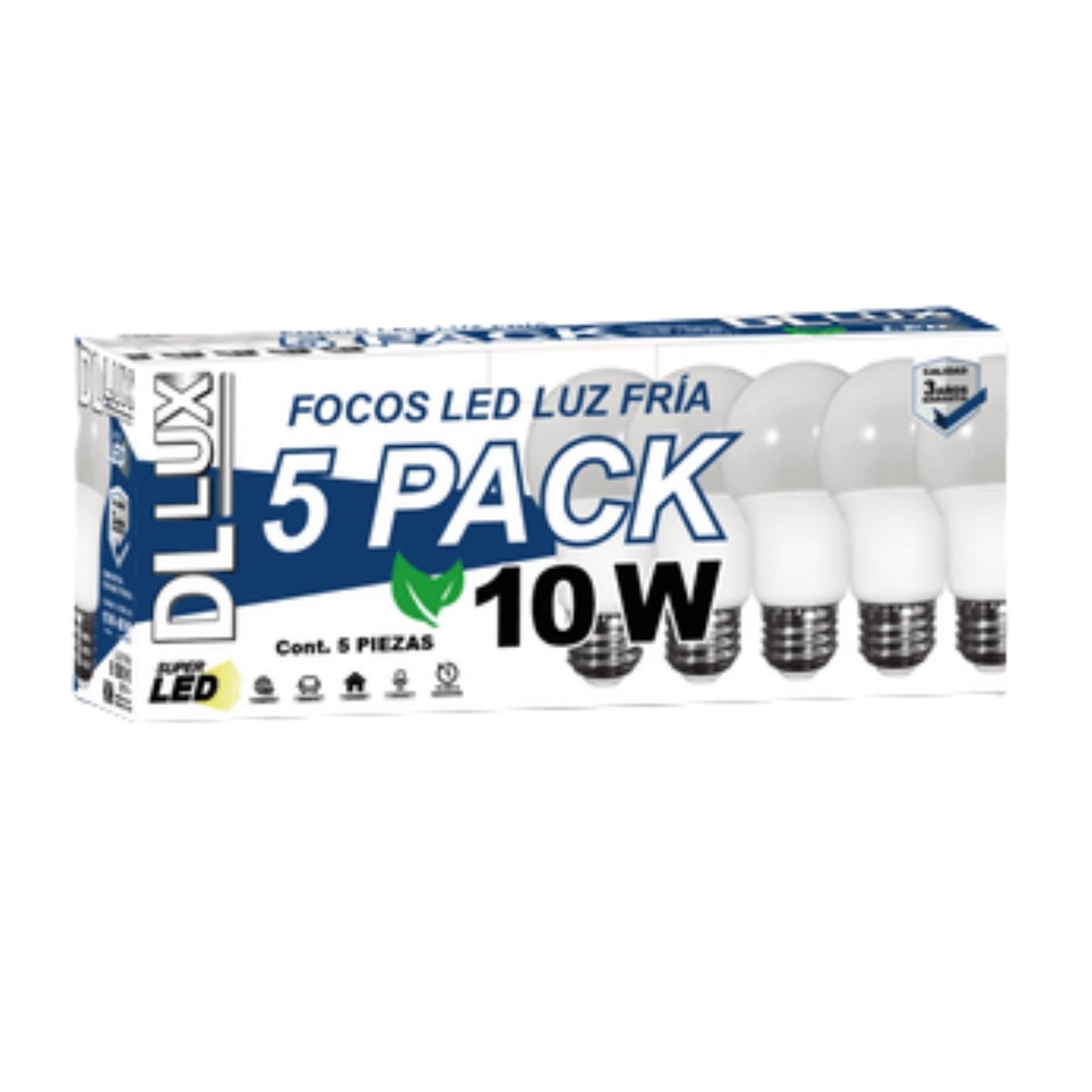 DL 10W 5 PACK CON 1 PQT O CAJA CON 20 PQTS