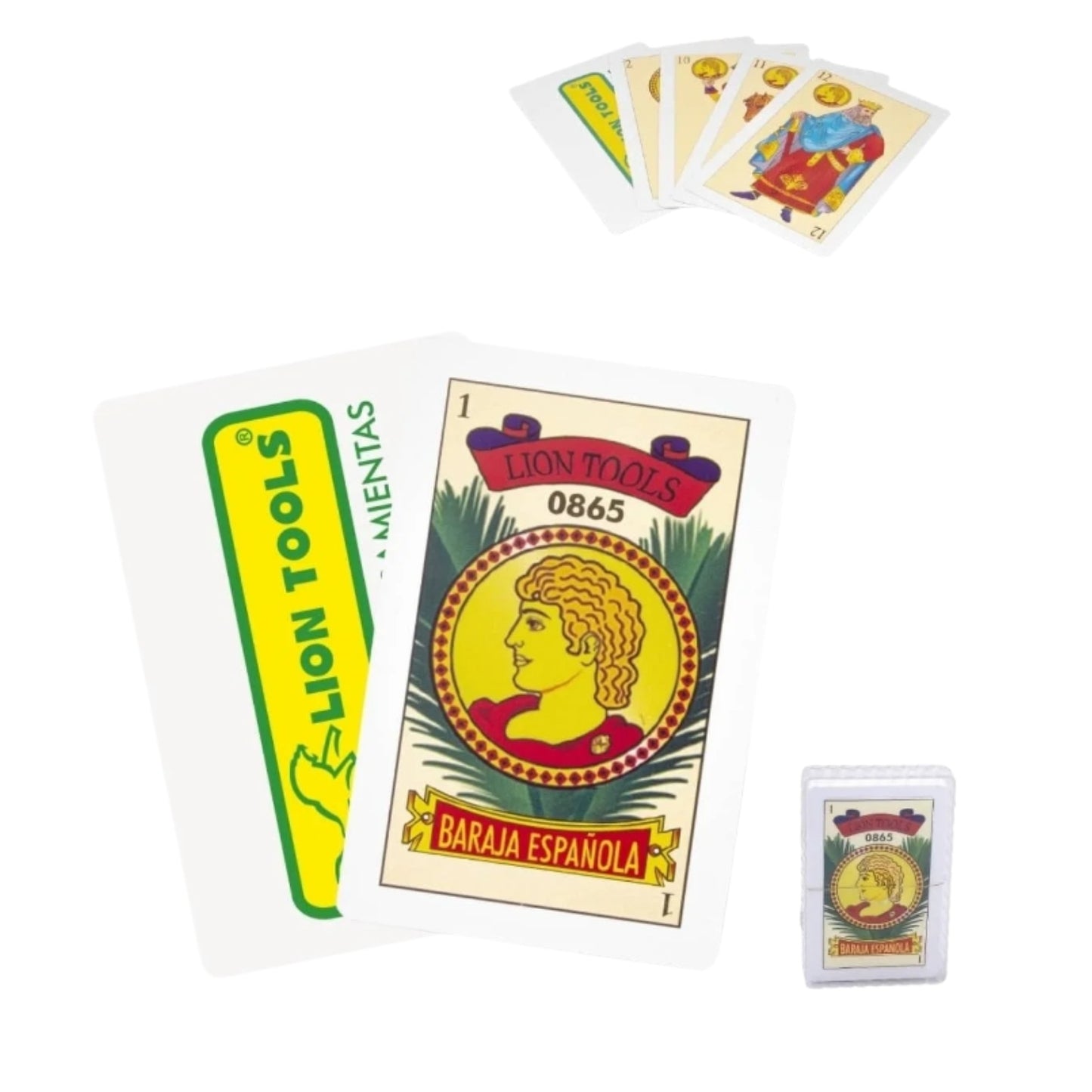 0865 BARAJA ESPAÑOLA DE PLASTICO LION TOOLS CON 1 PZ O CAJA CON 144 PZS
