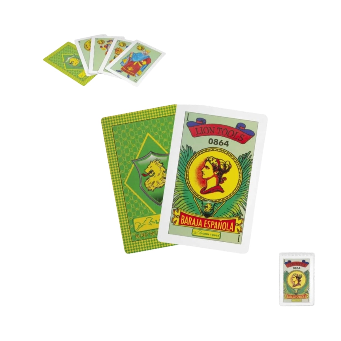 0864 BARAJA ESPAÑOLA LION TOOLS CON 1 PZ O CAJA CON 144 PZS