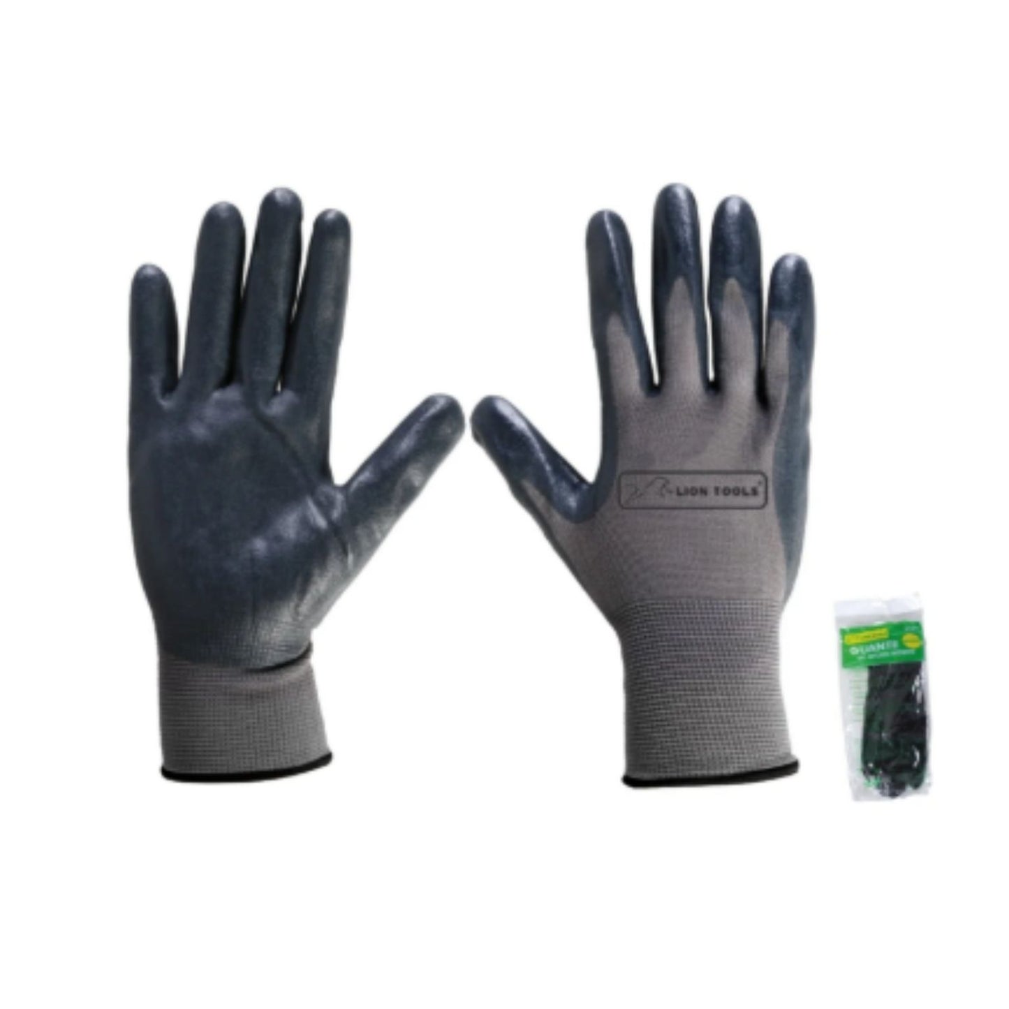 0858 GUANTE PALMA NITRILO NEGRO CHICO LION TOOLS CON 1 PAR O CAJA CON 240 PRS