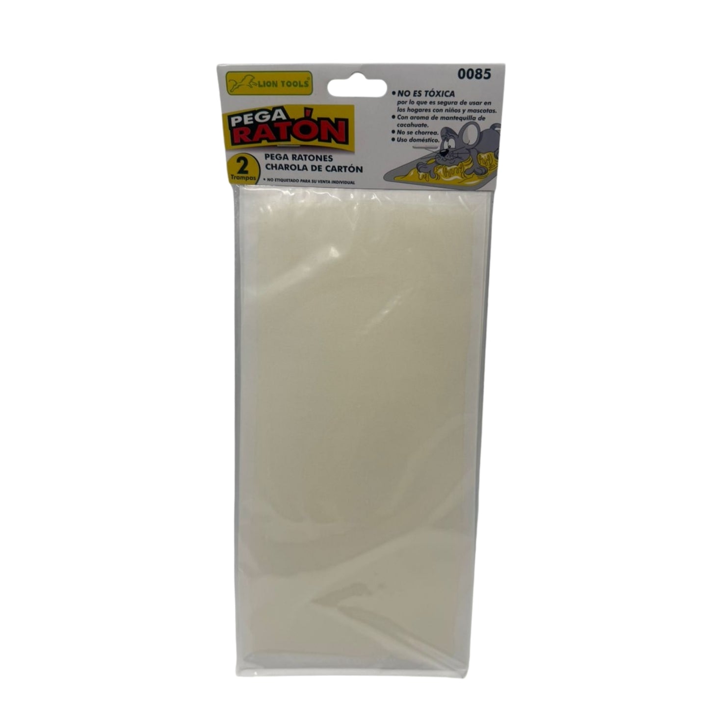 0085 PEGA RATONES E INSECTOS DE CARTON LION TOOLS CON 1 PZ O CAJA CON 144 PZS
