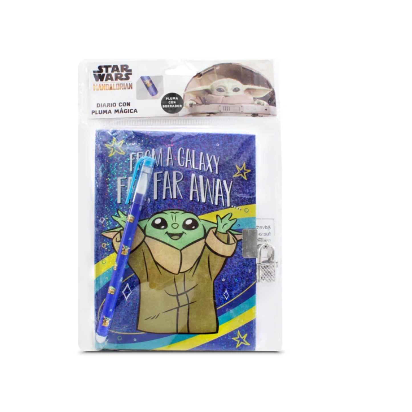 68515INC - DIARIO GRANDE CON PLUMA YODA CON 1 PZ O CAJA CON 48 PZS