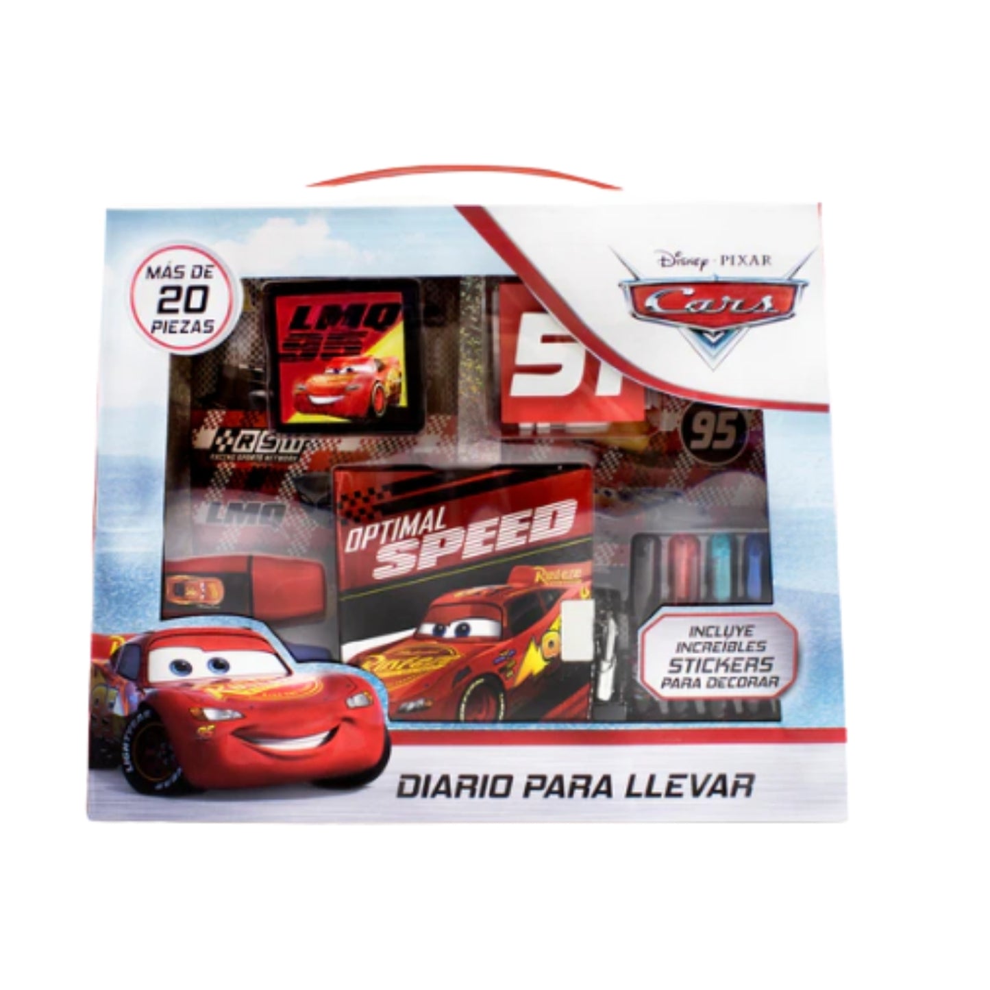 40458A - DIARIO CON PLUMA GRANDE CARS CON 1 PZ O CAJA CON 48 PZS
