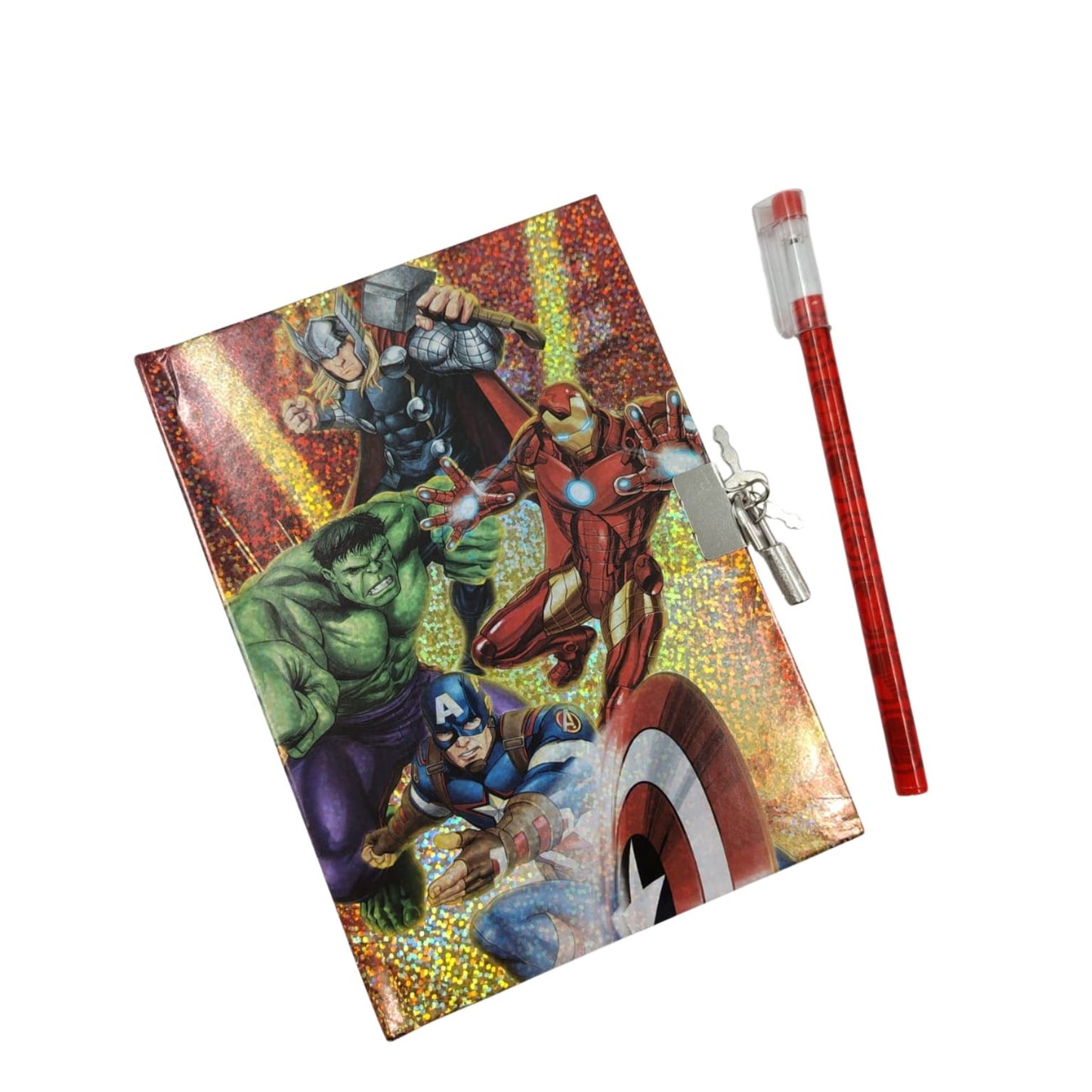 81910INC - DIARIO CON PLUMA AVENGERS GRANDE CON 1 PZ O CAJA CON 48 PZS