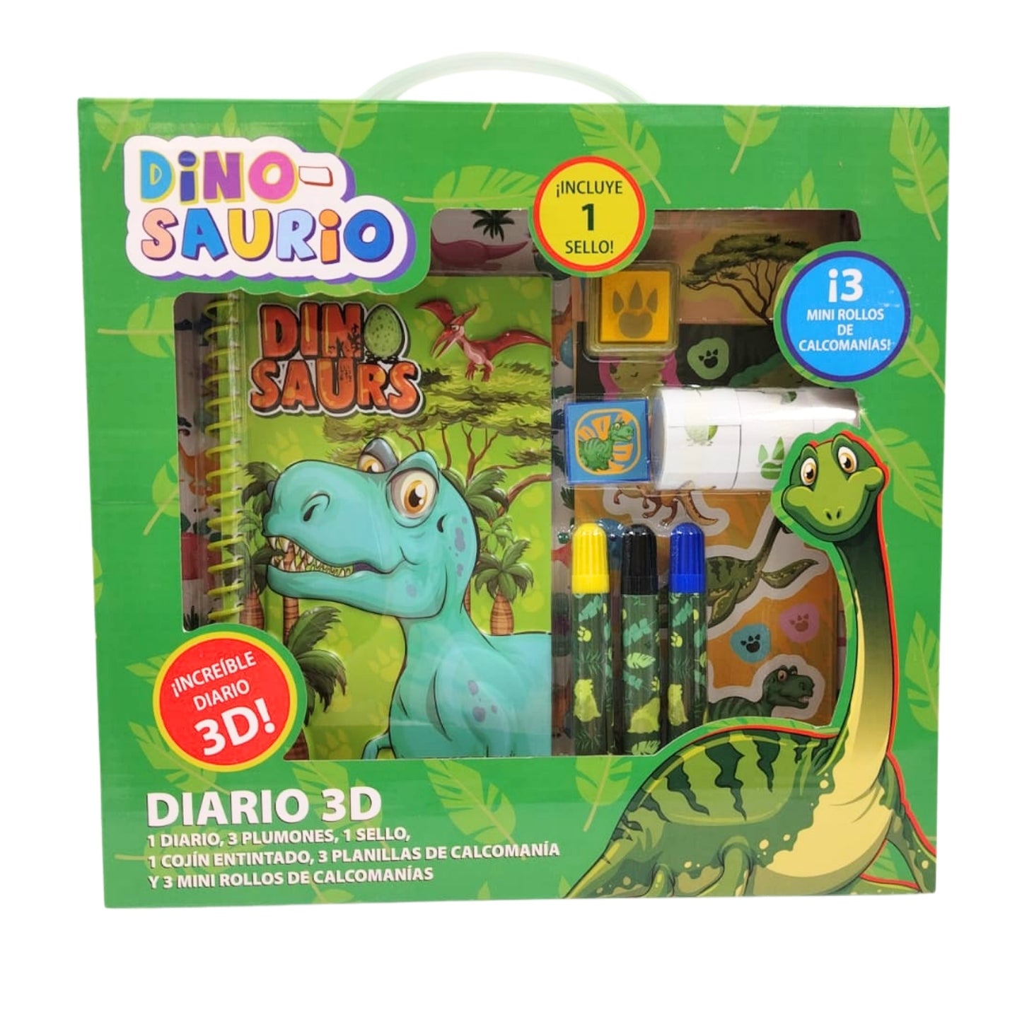 93807INC - DIARIO 3D DINOSAURIO CON 1 PZ O CAJA CON 12 PZ
