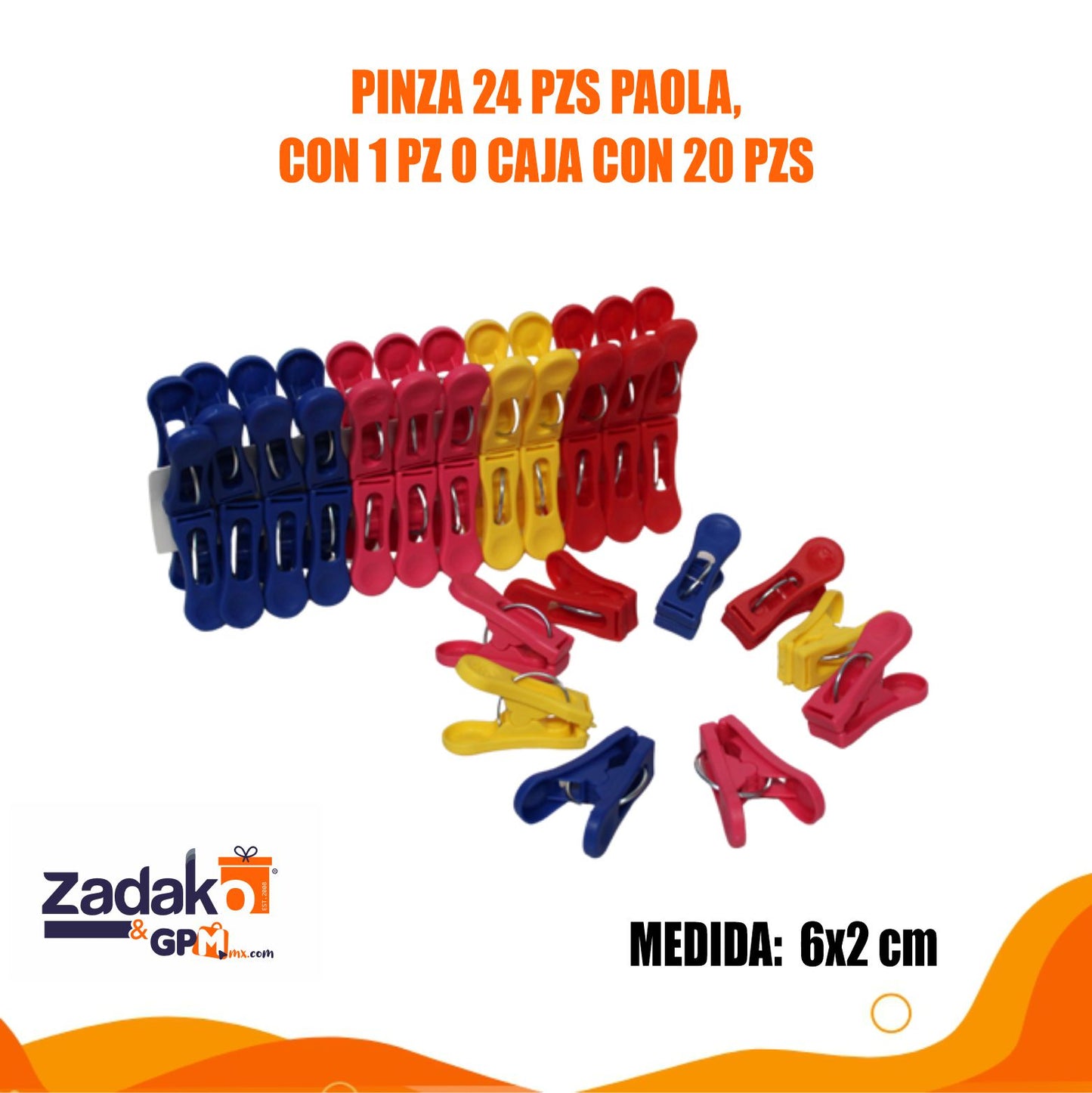 N-GPM-13421 PINZA 24 PZS PAOLA CON 1 PZ O CAJA CON 20 PZS