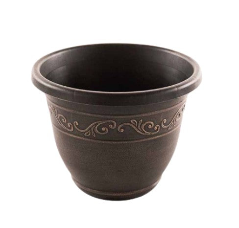 AM-0427B-30 MACETA DECORADA 30 X 22 CM CON 1 PZ O CAJA CON 52 PZS