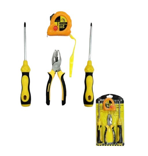 HB-0707 JUEGO DE HERRAMIENTAS DESTORNILL, PINZA Y FLEXOM 3 MTS CON UNA PZ O CAJA CON 60 PZS