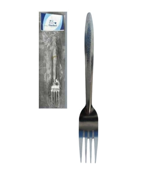 AS-0006-3 CUBIERTOS TENEDOR DE ACERO INOXIDABLE CON 12 PIEZAS O CAJA CON 50 PQTS