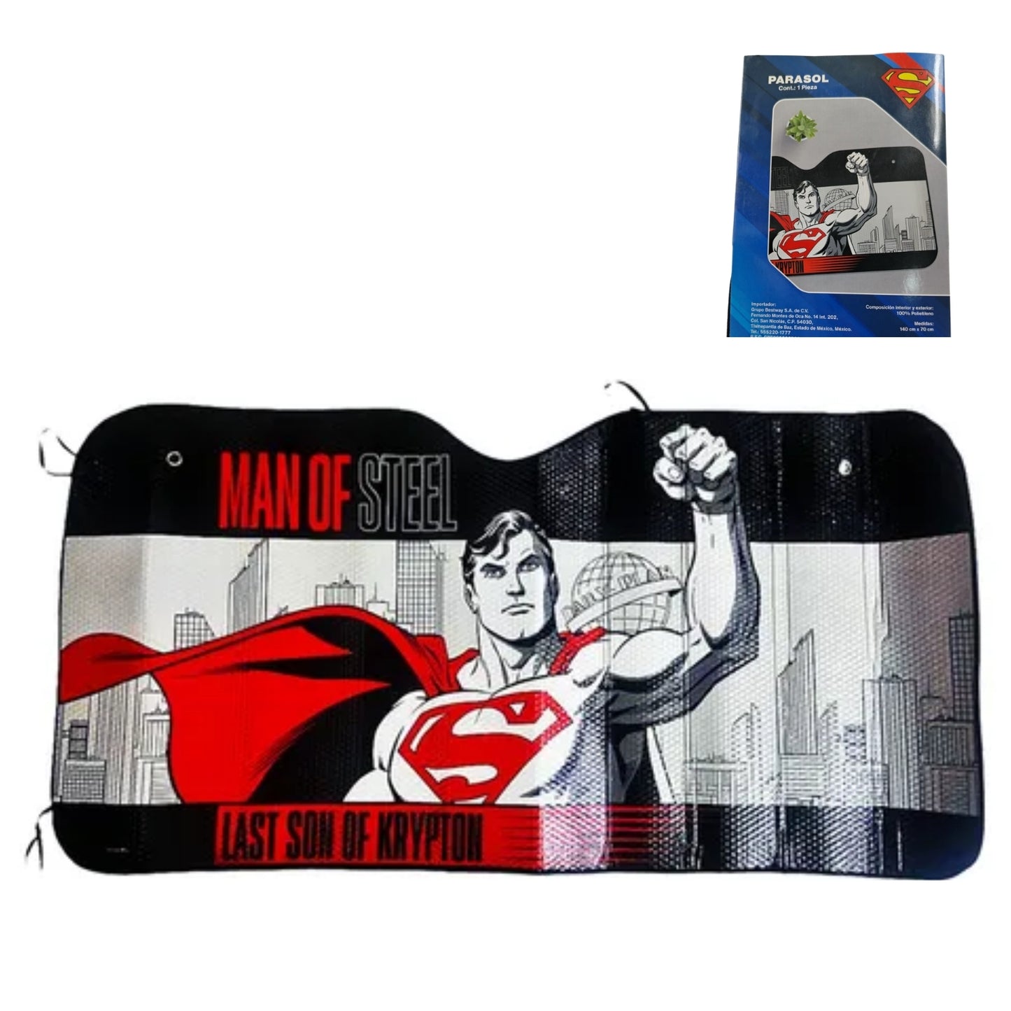 H4PS147 PARASOL FRONTAL SUPERMAN CON 1 PZ O CAJA CON 24 PZS