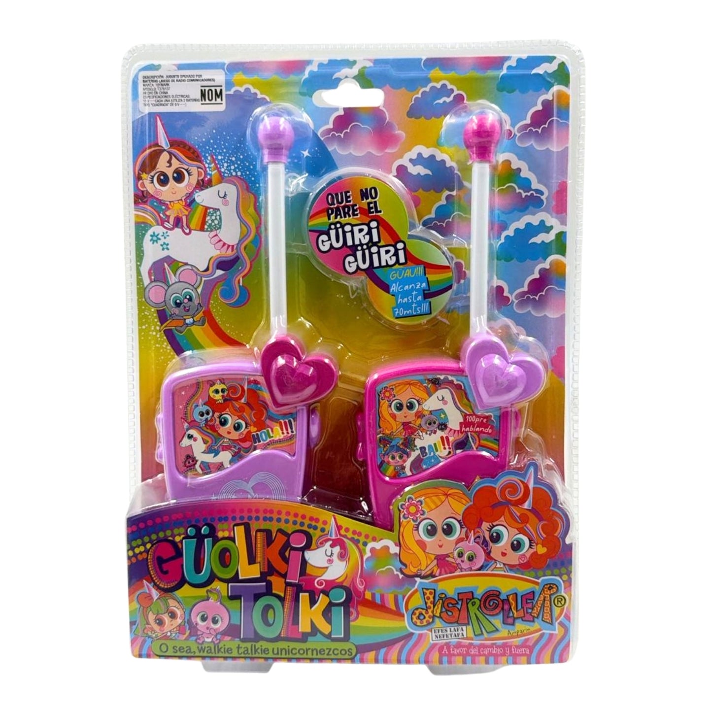 T378137 WALKIE TALKIE DISTROLLER 21.5x29 CM CON 1 PZ O CAJA CON 60 PZS