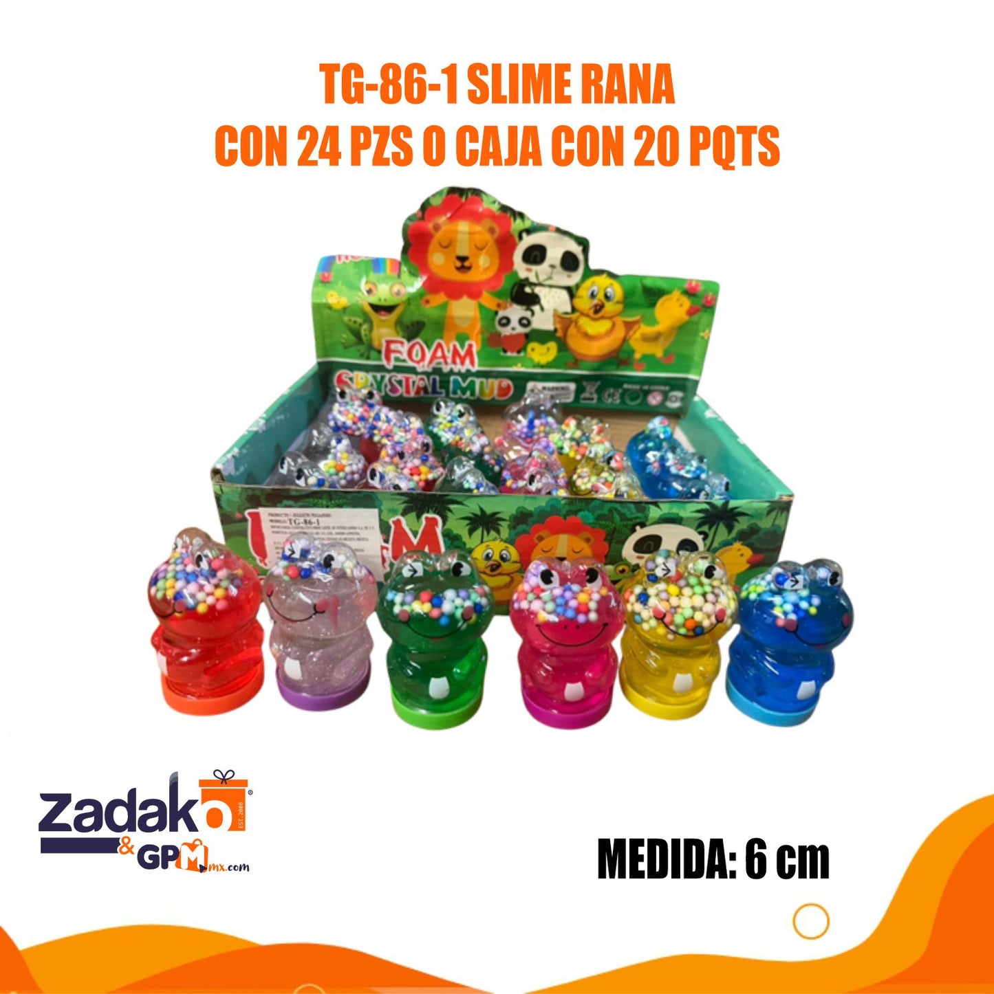 TG-86-1 SLIME RANA CON 24 PZS O CAJA CON 20 PQTS