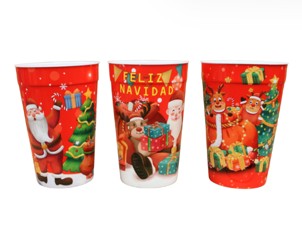 GA-0604-1 VASO NAVIDEÑO CON 1 PZ O CAJA CON 600 PZS