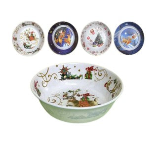 GA-1417-6 PLATO DE MELAMINA NAVIDEÑO CON 1 PZ O CAJA CON 192 PZS