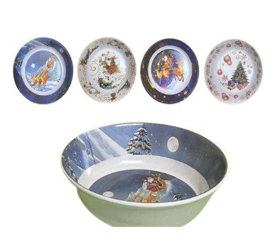 GA-1417-7 PLATO DE MELAMINA NAVIDEÑO CON 1 PZ O CAJA CON 192 PZS