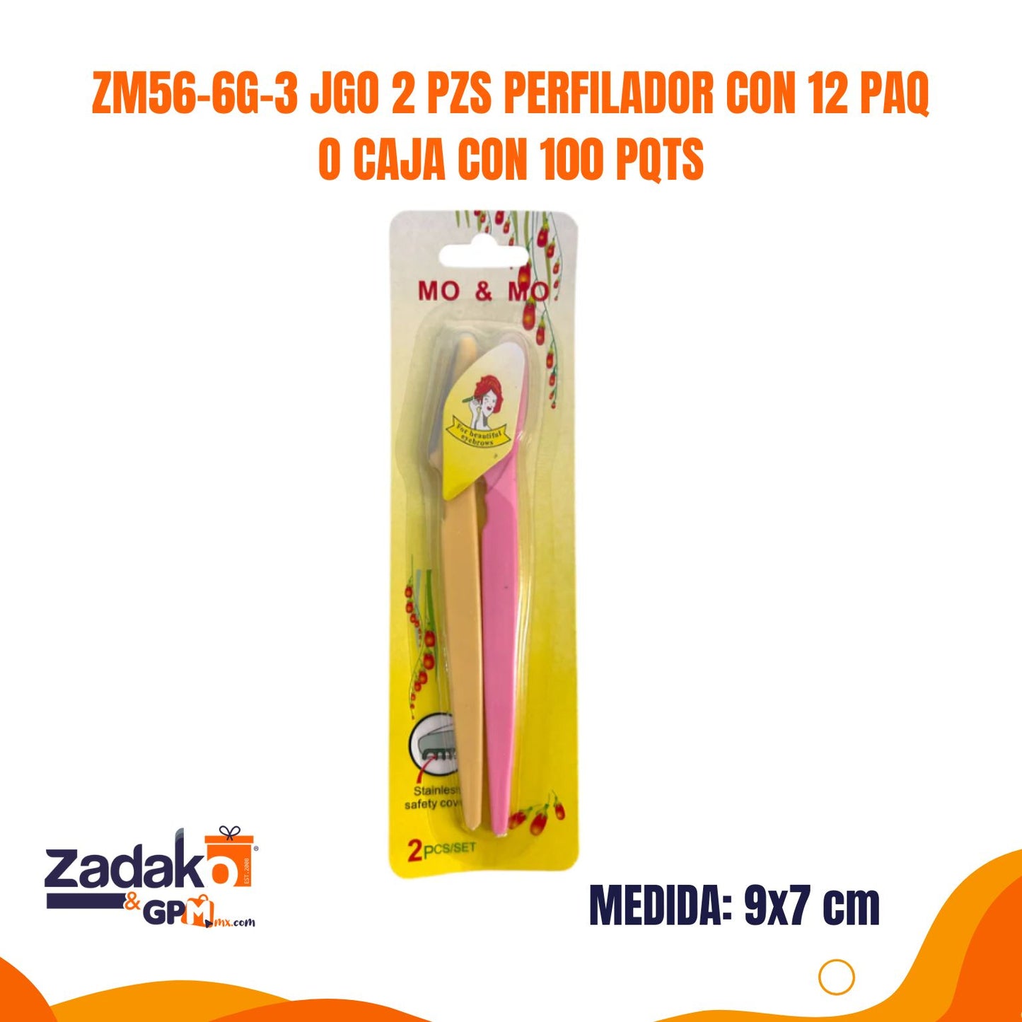 ZM56-6G-3 JUEGO DE 2 PERFILADORES CON 12 PAQ O CAJA CON 100 PQTS