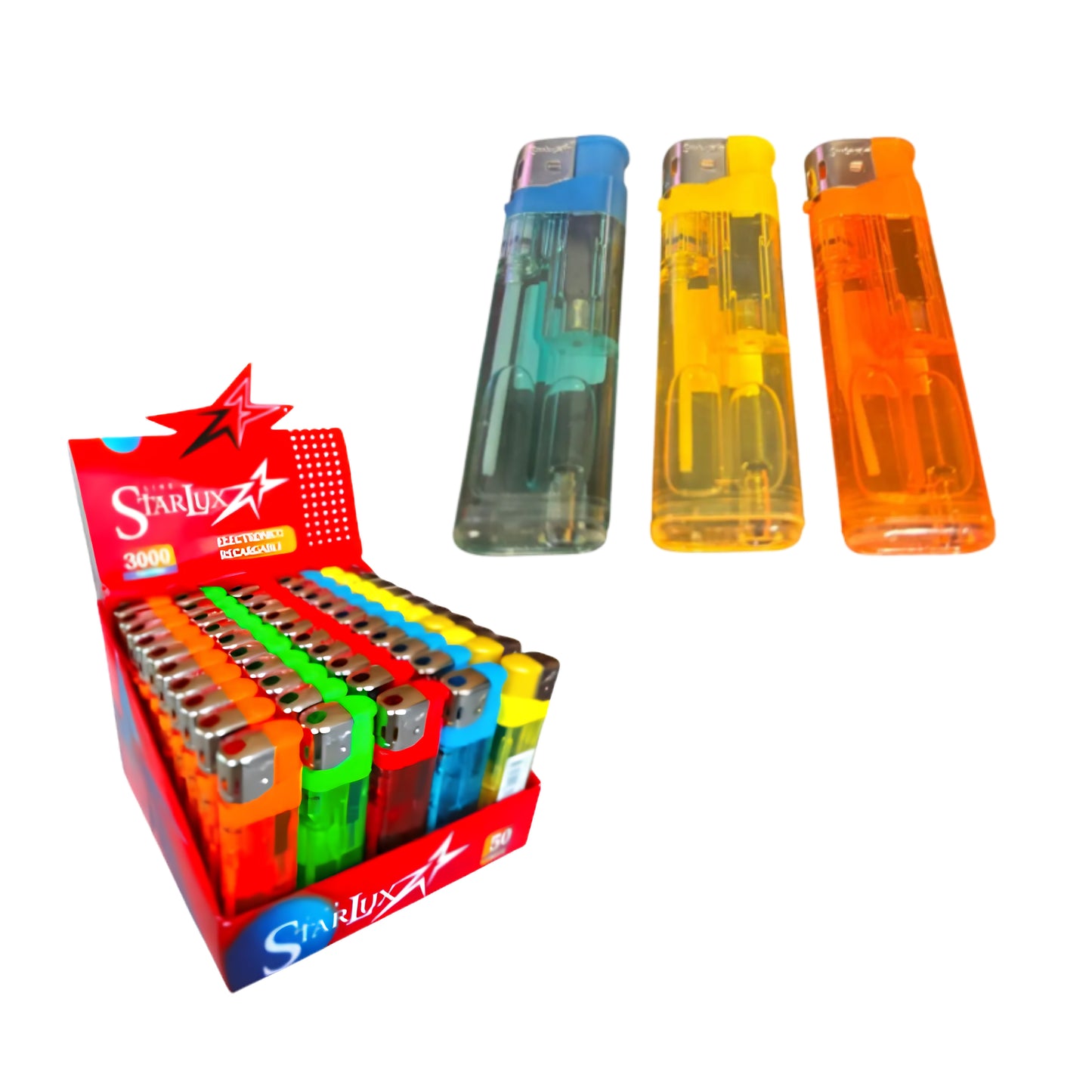 ENCENDEDOR ECONOMICO STARLUX CON 50 PIEZAS O CAJA CON 20 PQTS