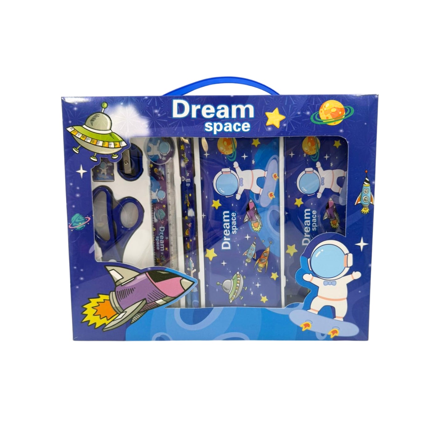 ZM4-3H-54 KIT DE PAPELERIA CON LAPICES,TIJERAS ,REGLA,SACAPUNTAS Y BORRADOR CON 1 PZ O CAJA CON 72 PZS