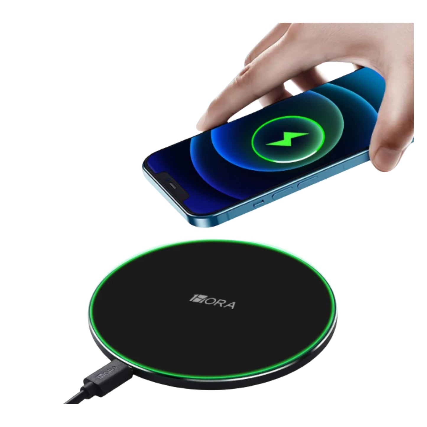 GAR151 CARGADOR INALAMBRICO 15W,INCLUYE CABLE USB -A Y USB-C CON 1 PZ O CAJA CON 100 PZS