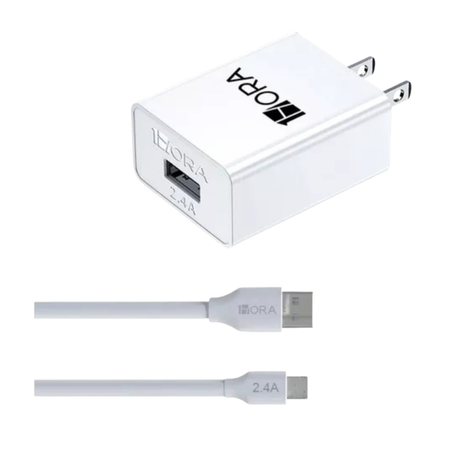 GAR142 COMBO CARGADOR 2.4A 12W MAX CON CABLE TIPO C 1M 1 HORA CON 1 PZ O CAJA CON 200 PZS