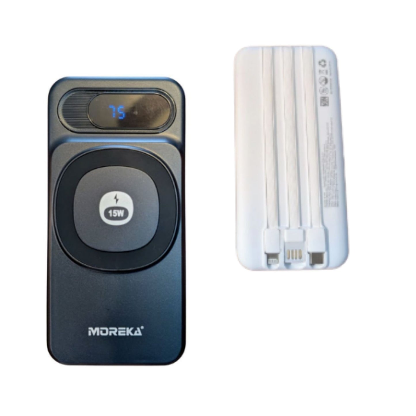 K106 POWER BANK 10000mAH 22.5W CON CARGA INALAMBRICA 15W CON 1 PZ O CJA CON 50 PZS