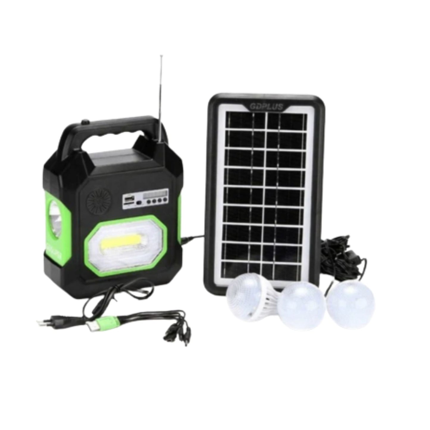 MOR-15 SISTEMA DE ILUMINACION SOLAR BATERIA 4500mAH CON 1 PZ O CAJA CON 12 PZS