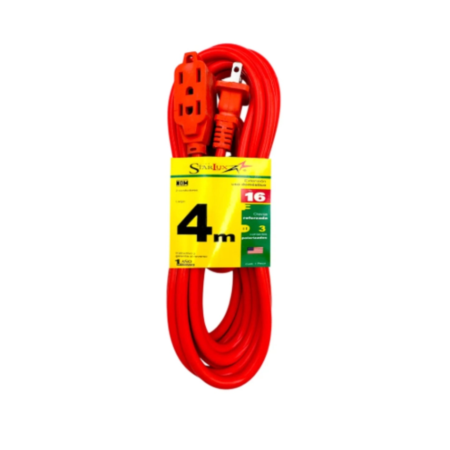 EXTENSION NARANJA No. 16 DE 4 METROS STARLUX CON 1 PZ O CAJA CON 30 PZS