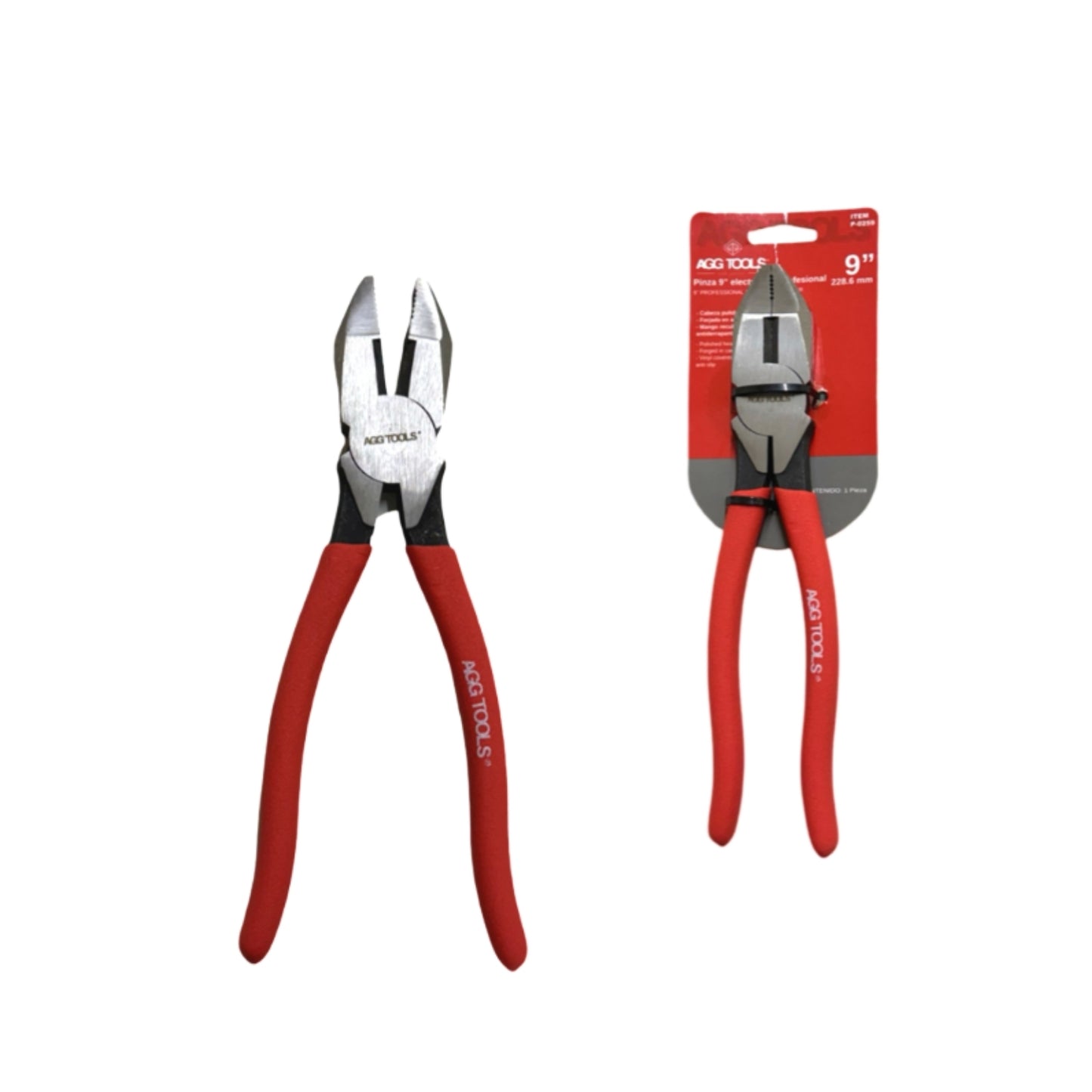 P0259 PINZA DE ELECTRISISTA 9 PULGADAS CON 1 PZ O CAJA CON 48 PZS