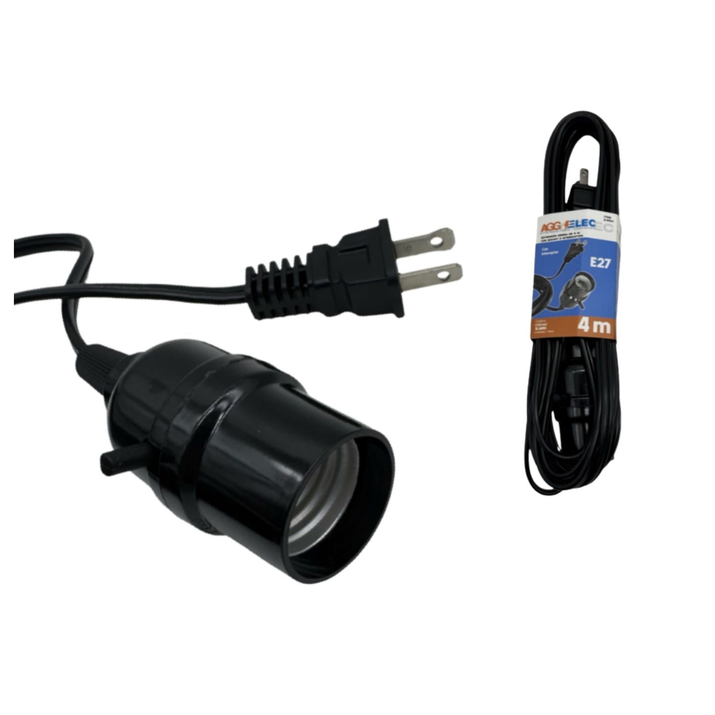 E0504 EXTENSION CON PORTA LAMPARA 4 MTS CON 1 PZ O CAJA CON 60 PZS