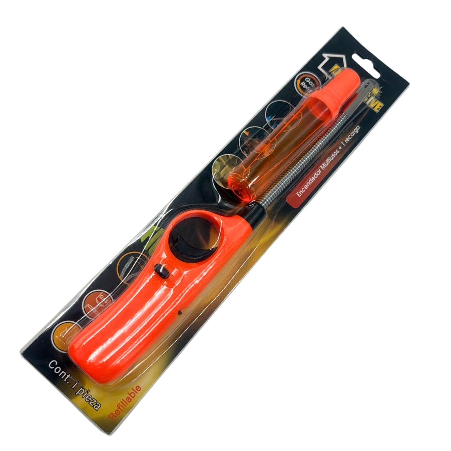 EXP167FR ENCENDEDOR RECARGABLE FLEXIBLE CON REPUESTO DE GAS EXTRA CON 1 PZ O CAJA CON 120 PZS