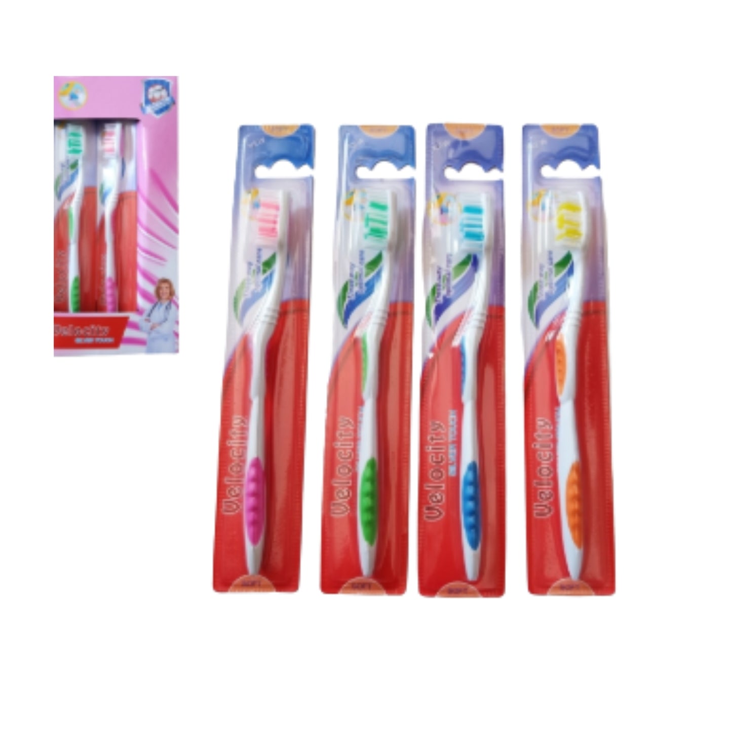 AQ-0051A CEPILLO PARA DIENTES DE PLASTICO CON 12 PZS O CAJA CON 48 PQTS