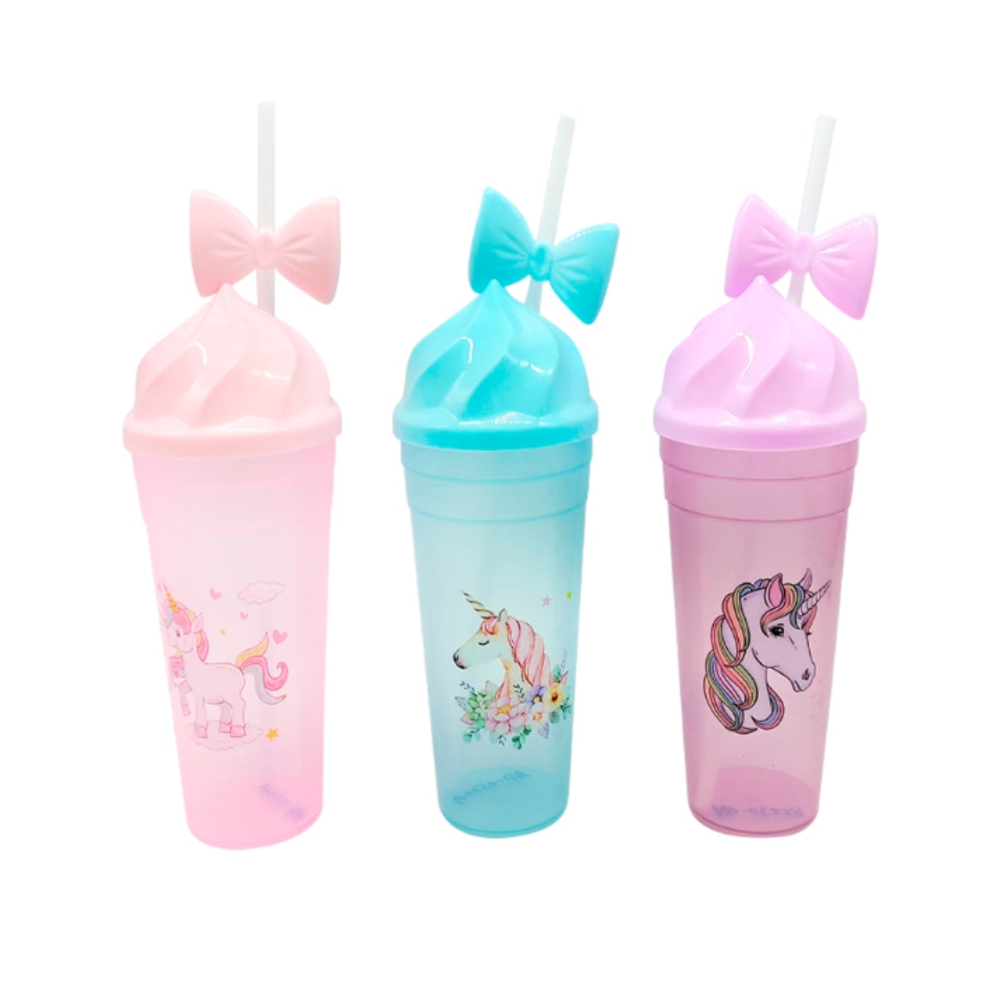 AD-0521 VASO TAPA Y POPOTE DE PLASTICO CON 1 PZ O CAJA CON 360 PZS