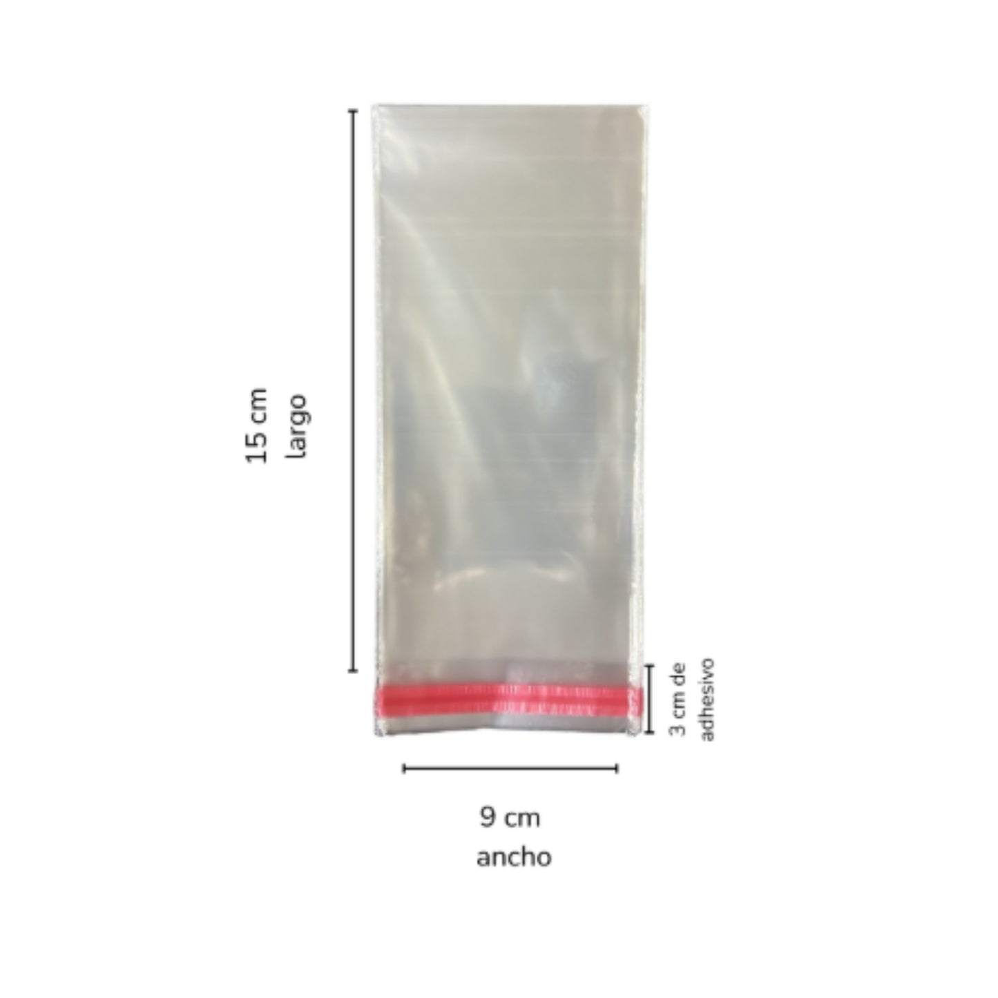 BOLSA CELOFAN SP 9X15 PQT CON 100 PZS O CAJA CON 420 PQTS