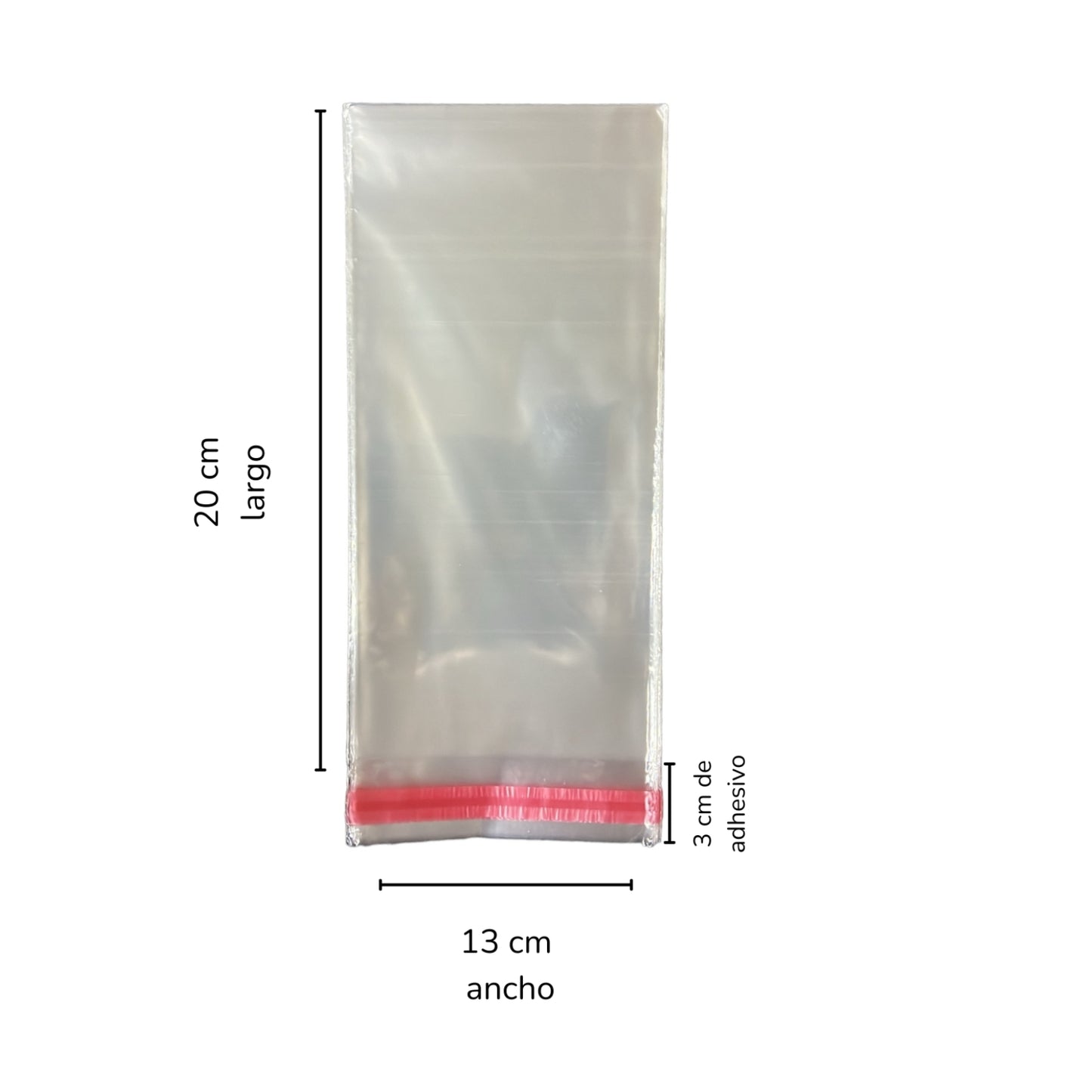 BOLSA CELOFAN SP 13X20 PQT CON 100 PZS O CAJA CON 250 PQTS