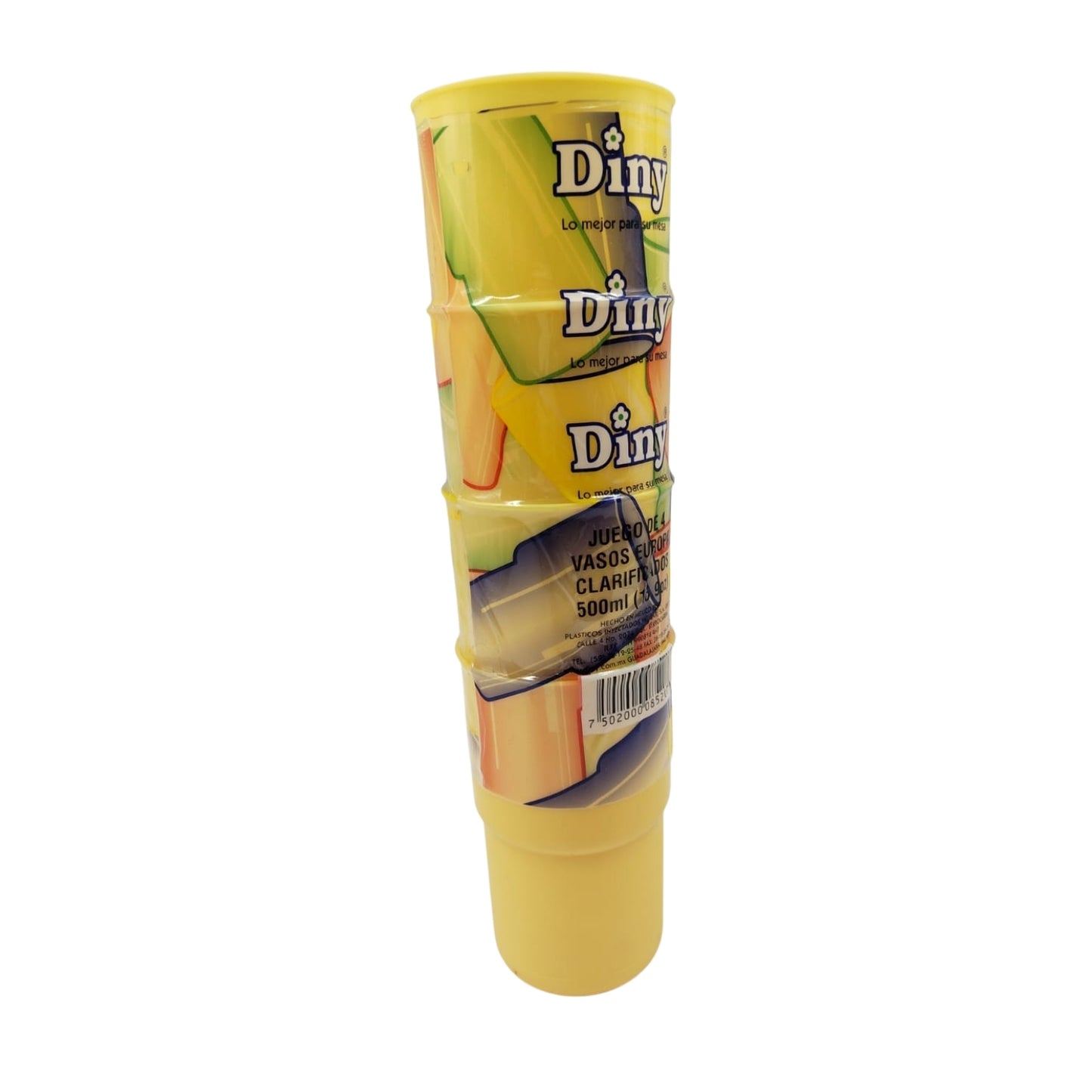 N-GPM-15968 SET DE 4 VASOS EUROPA CON 1 PQ O CAJA CON 64 PQTS
