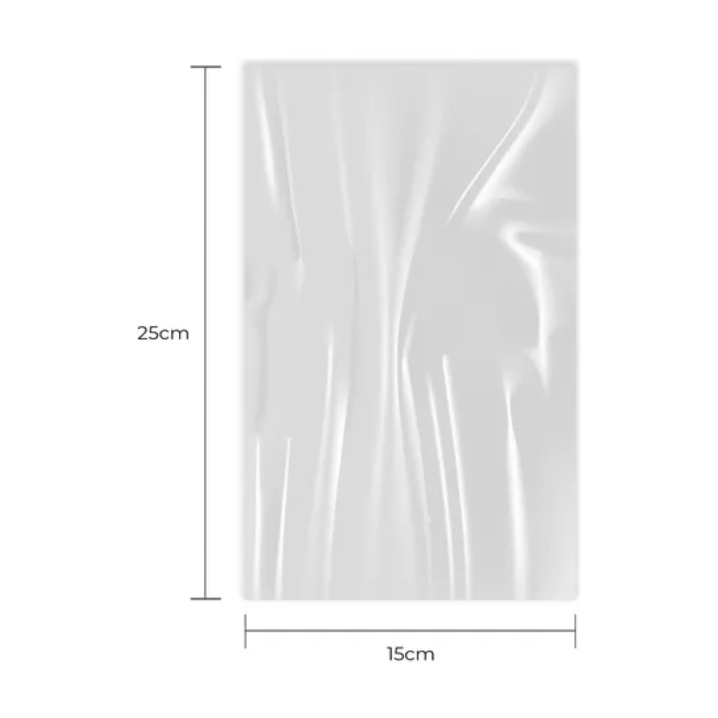 BOLSA CELOFAN LISA 15X 25 PQT 100 PZS O CAJA CON 5 PQTS