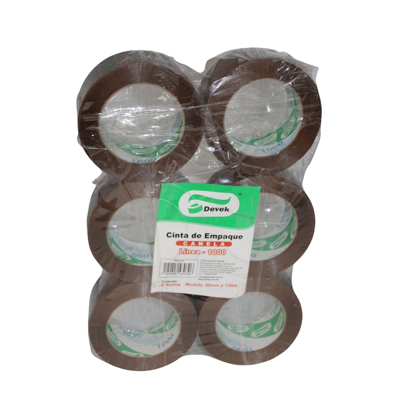 PSCA101 CINTA ADHESIVA CANELA 48x150 LINEA 1000 CON 6 PZS O CAJA CON 6 PQTS
