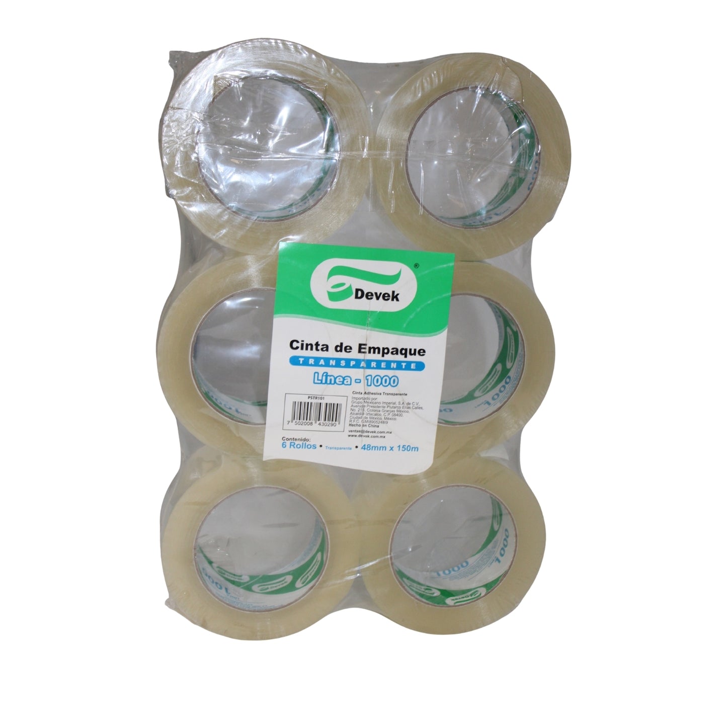PSTR101 CINTA ADHESIVA TRANSPARENTE 48x150 LINEA 1000 CON 6 PZS O CAJA CON 6 PQTS