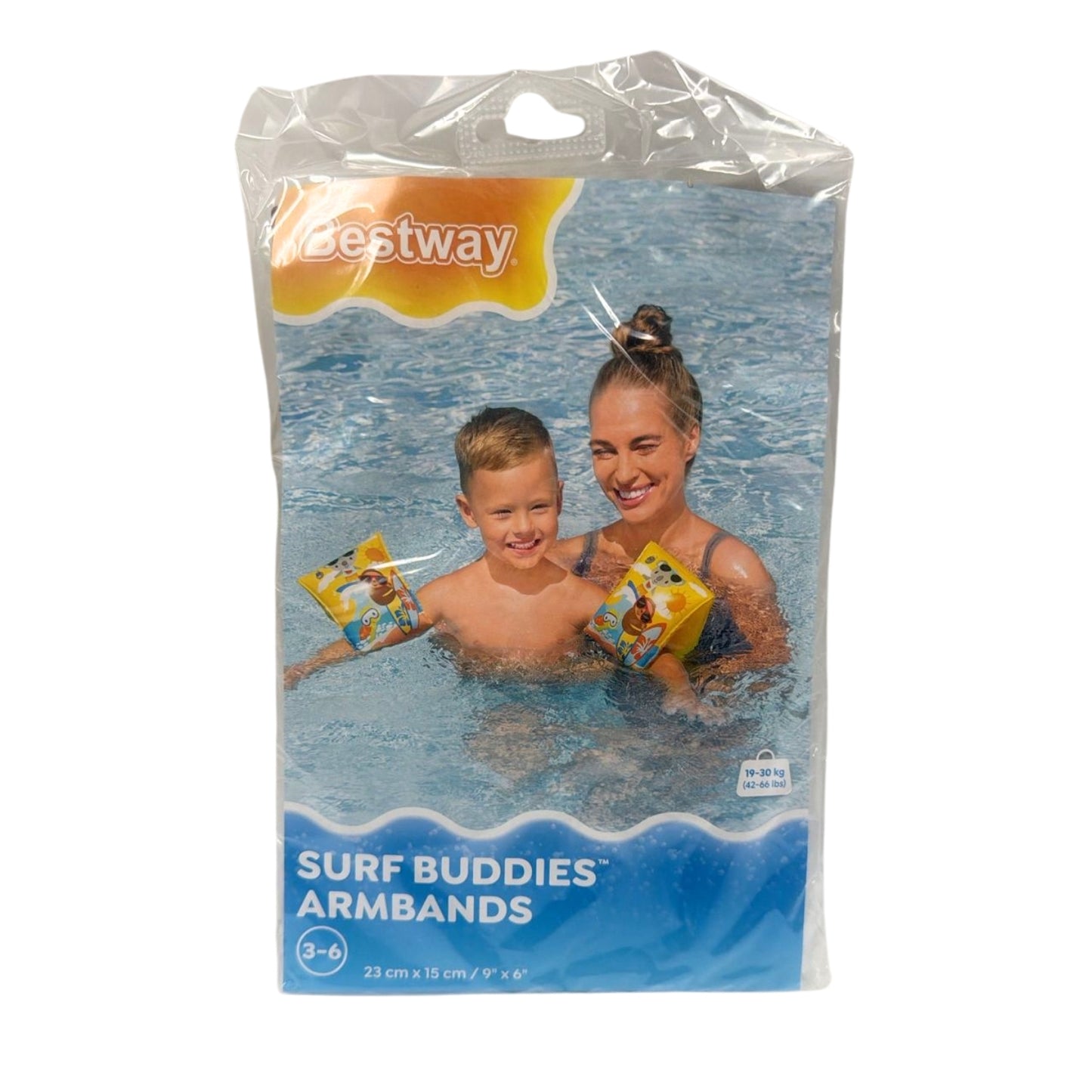 32042 FLOTADOR BRAZO INFLATABLE 23x15 CM PIÑA-SANDIA. 2 MODELOS BOLSA (2) CAJA CON 1 PZ O CAJA CON 24 PZS