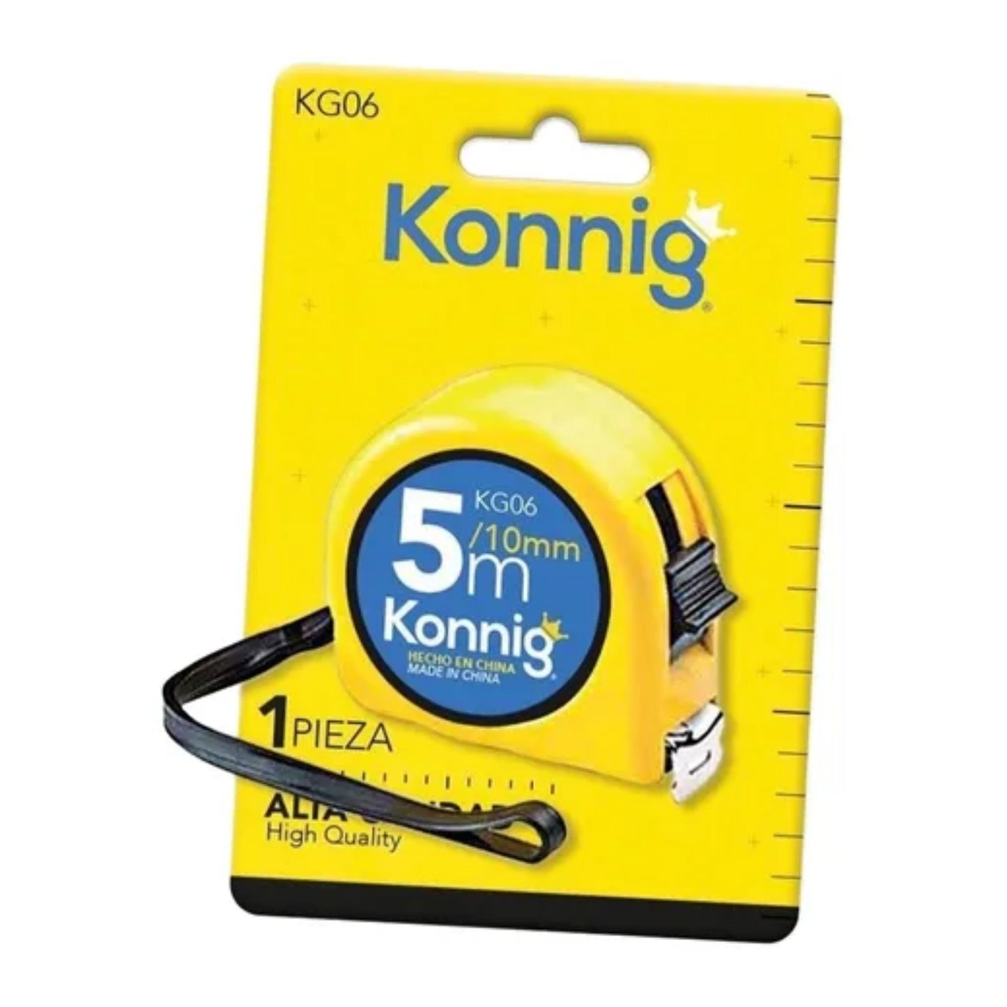 N-GPM-16297 KG16 FLEXOMETRO AMARILLO 5 METROS CON 1 PZ O CAJA CON 180 PZS