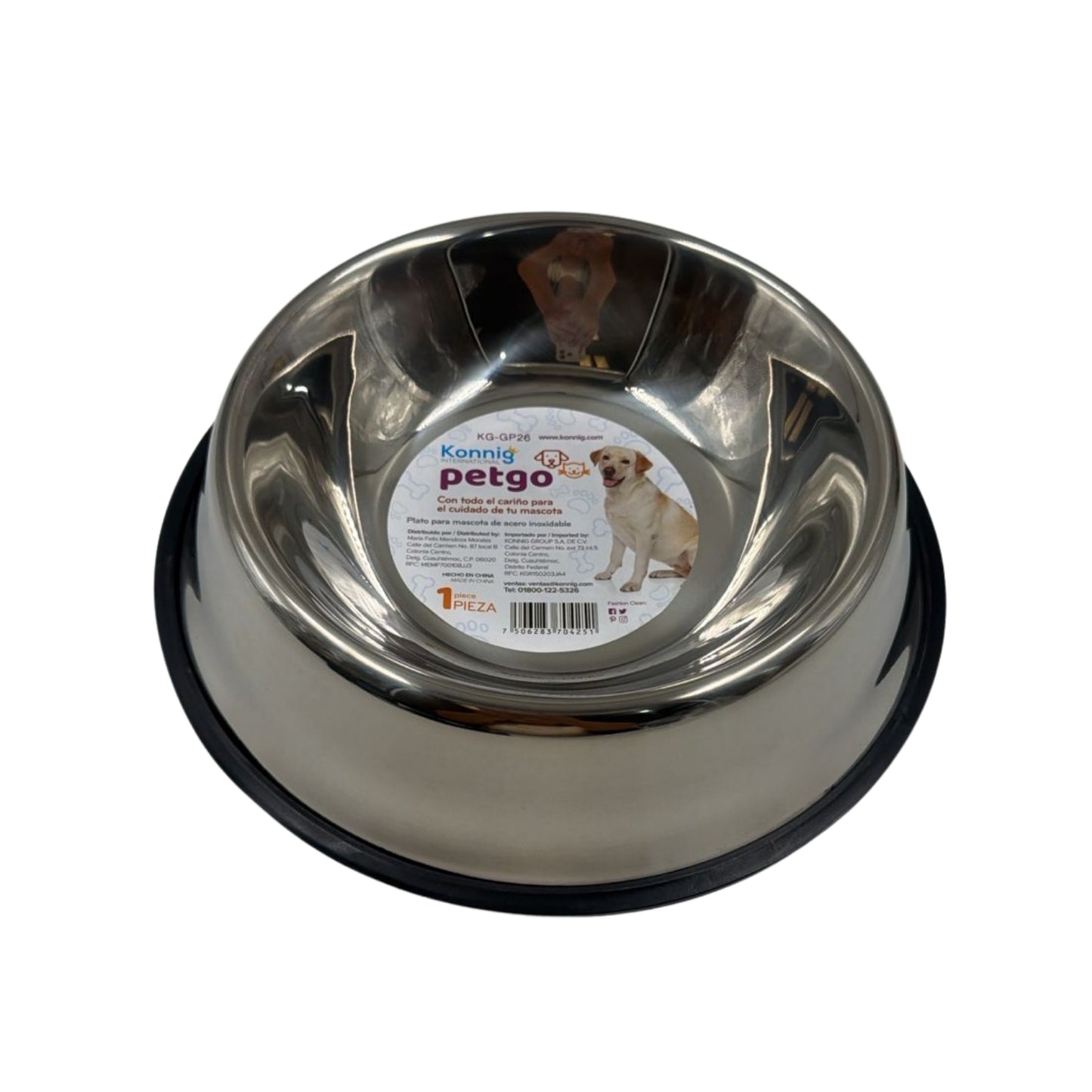 KG-GP26 PLATO METALICO PARA MASCOTA CON 1 PZ O CAJA CON 100 PZS