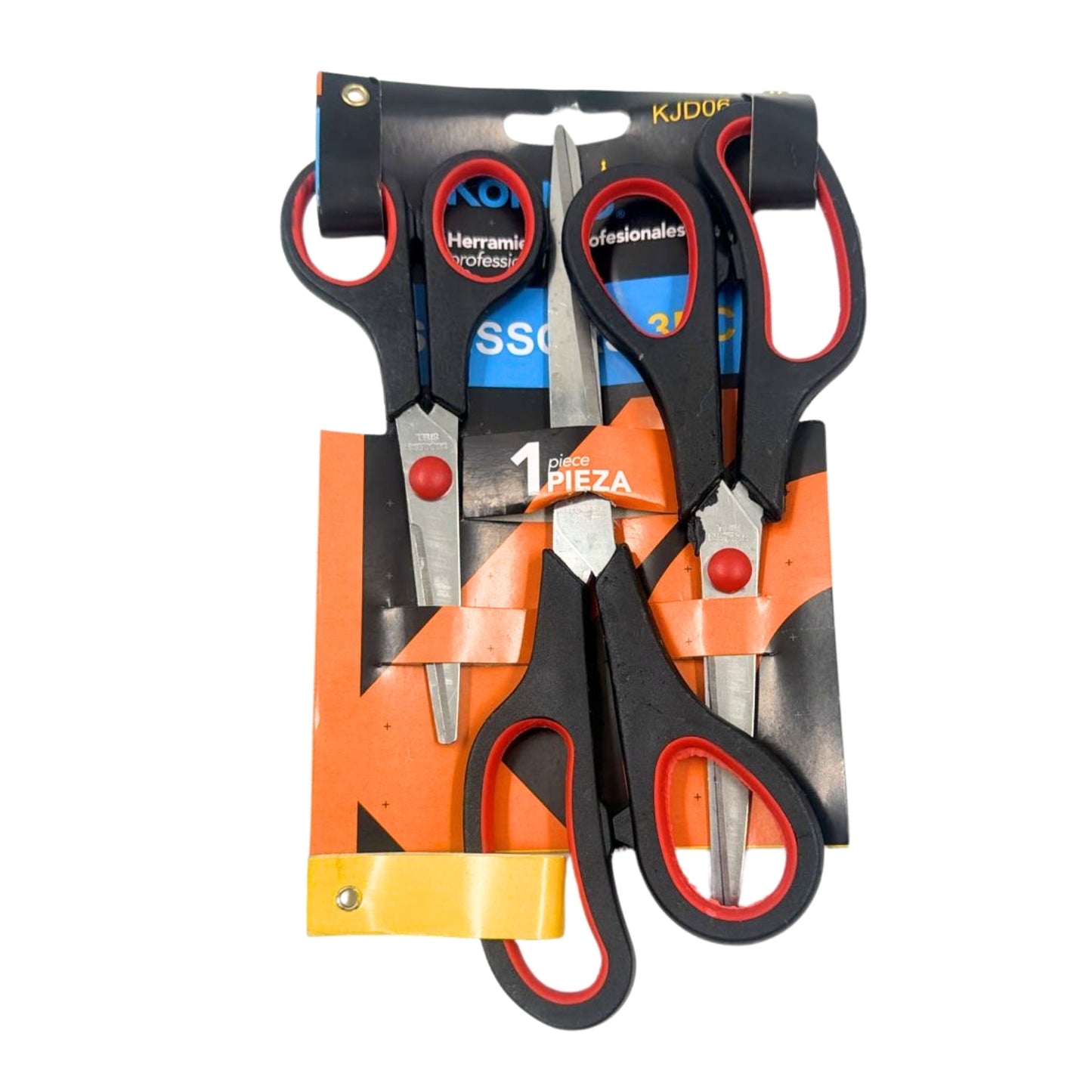 N-GPM-16350 KJD06 TIJERA ESCOLAR DE 3 PIEZAS CON 1 PZ O CAJA CON 240 PZS