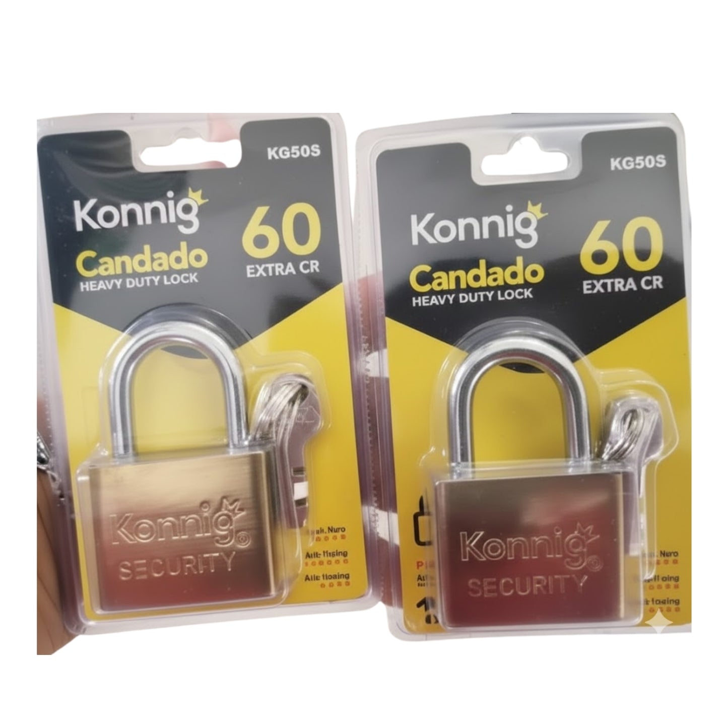 KG60S CANDADO DE ACERO REFORZADO DE 60MM CON 1 PZ O CAJA CON 72 PZS
