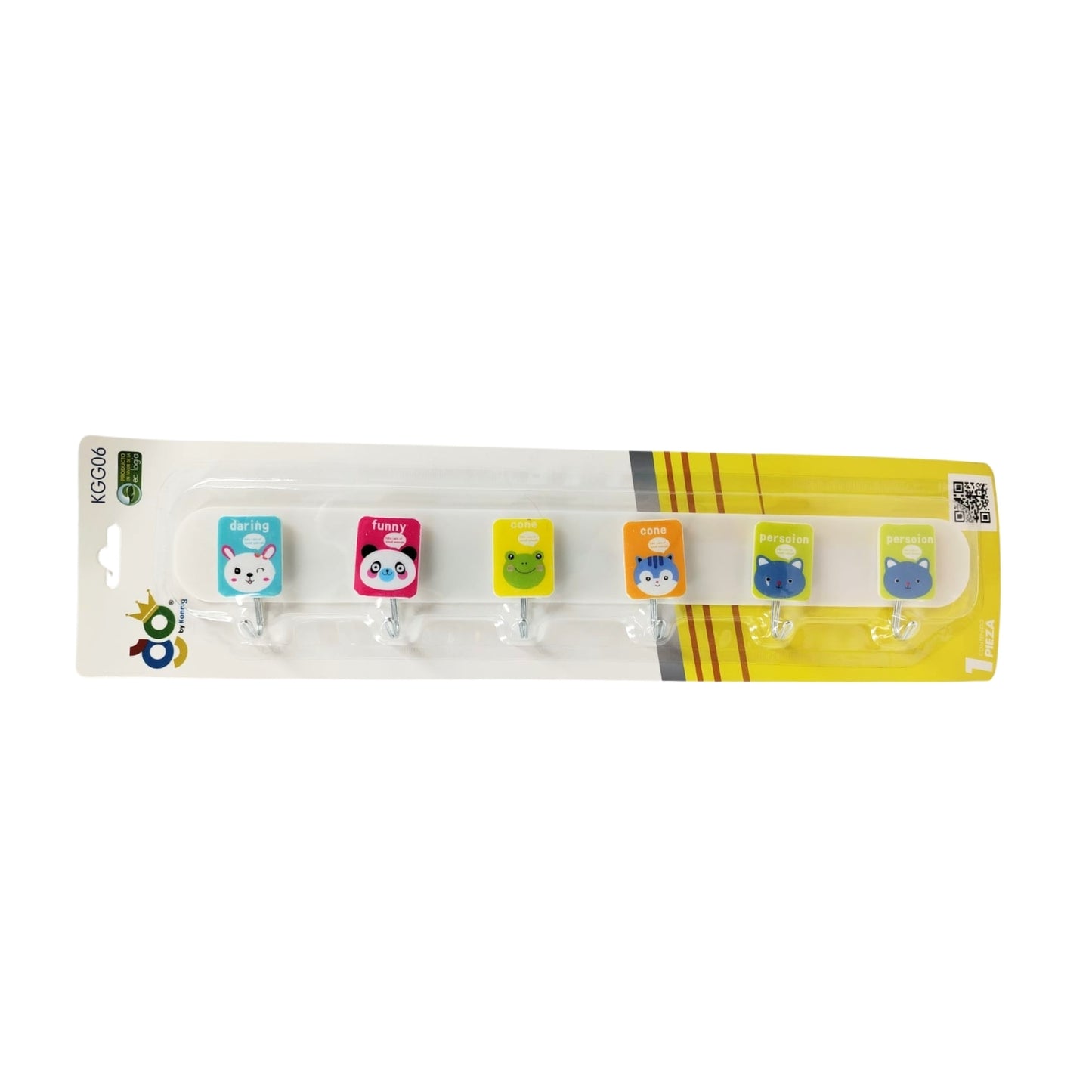 N-GPM-16377 KGG06 PERCHEROS DE 6 PIEZAS (ANIMALITOS) CON 1 PZ O CAJA CON 160 PZS