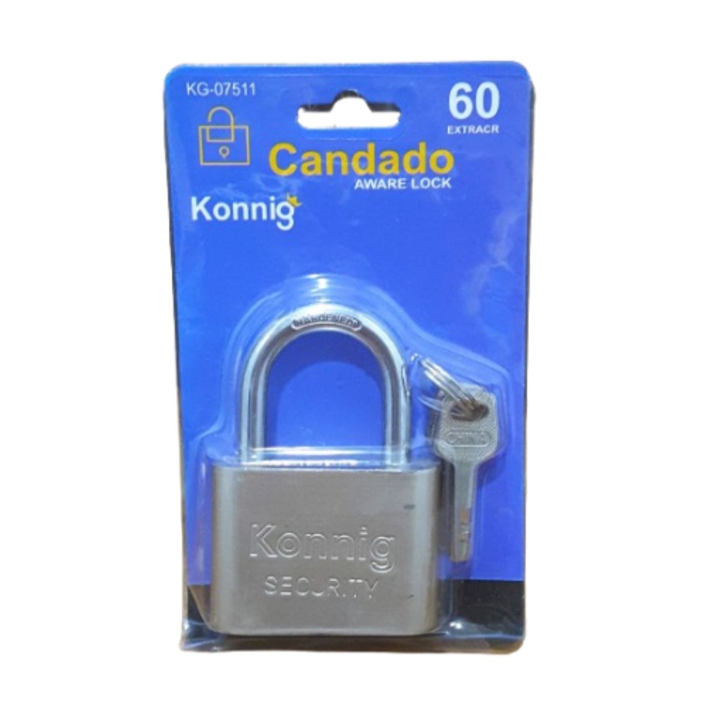 N-GPM-16419 KG-07511 CANDADO REFORZADO REDONDO DE 60MM CON 1 PZ O CAJA CON 72 PZS