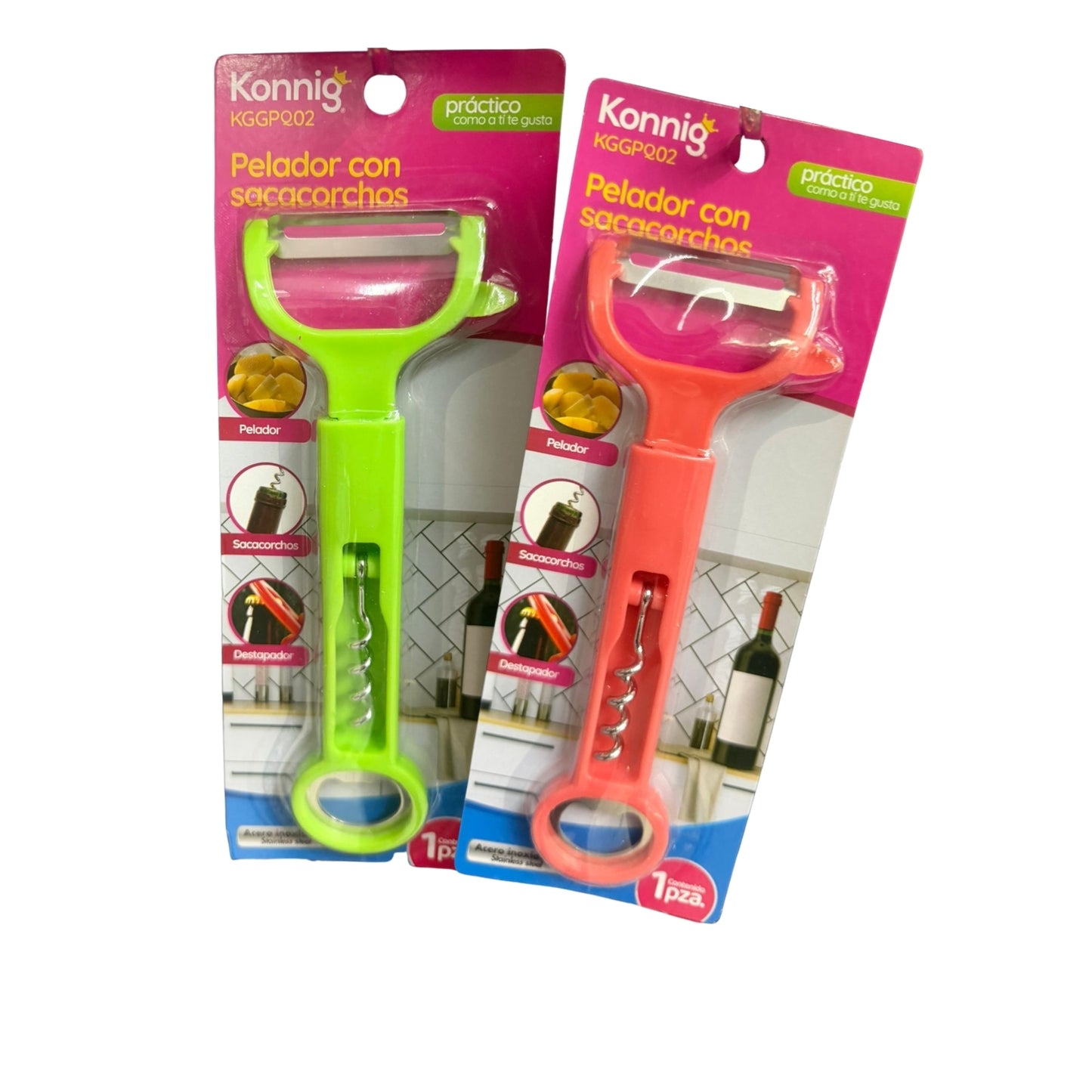 N-GPM-16435 KGGPQ02 PELADOR CON SACACORCHOS CON 1 PZ O CAJA CON 480 PZS